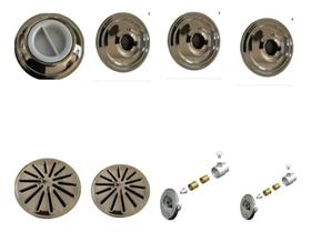 Kit Ralo Inox + 6 Retorno + 1 Nivel + 1 Aspiraçao Kit Ralo Inox + 6 Retorno + 1 Nivel + 1 Aspiraçao