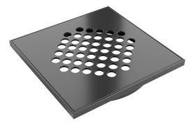 Kit Ralo Tampa Inox 304 + Base 10x10 Cm Tradicional Preto