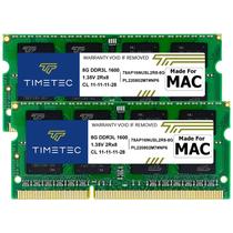 KIT RAM Timetec de 16 GB (2x8 GB) DDR3L 1600 MHz para Apple Mac KIT RAM Timetec de 16 GB (2x8 GB) DDR3L 1600 MHz para Apple Mac