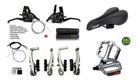 Kit Rapid Fire 21v Freio De Bicicleta Pedal Serve Em Shimano Kit Rapid Fire 21v Freio De Bicicleta Pedal Serve Em Shimano