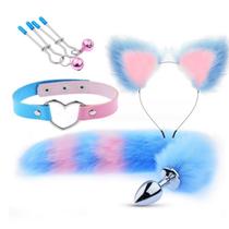 Kit Raposa Sensual Com 4 Produtos Incluso Na Cor Azul e Rosa