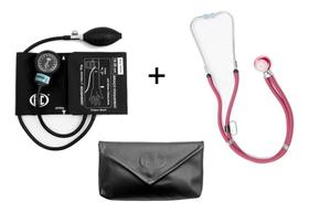 Kit Rappaport Estetoscópio Duplo P. A. MED + Esfigmomanometro Aparelho De Medir Pressão Arterial NEW INNOVA PLUS