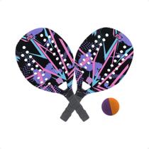 Kit Raquete Beach Tennis de Praia com Bolinha Lilas BT100 - BEL 480615