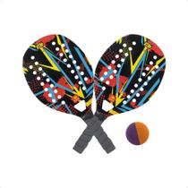 Kit Raquete Beach Tennis de Praia com Bolinha Vermelho BT100 - BEL 480604