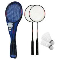 Kit Raquete Com 1 Peteca Badminton