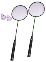 Kit Raquete de Badminton com 2 Raquetes e 2 Petecas - Top Rio
