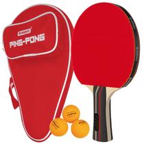 Kit Raquete De Ping Pong Tênis De Mesa Profissional Com Bolsa Raqueteira