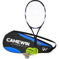 Kit Raquete de Tênis 26 Polegadas Fibra de Carbono com Estojo Azul + 2 Bolinhas de Tênis Kit Raquete de Tênis 26 Polegadas Fibra de Carbono com Estojo Azul + 2 Bolinhas de Tênis