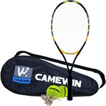 Kit Raquete de Tênis Amarelo 26 Polegadas Camewin Fibra de Carbono com Estojo + 2 Bolinhas de Tênis Kit Raquete de Tênis Amarelo 26 Polegadas Camewin Fibra de Carbono com Estojo + 2 Bolinhas de Tênis