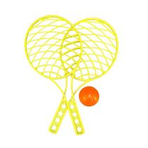 Kit Raquete Infantil De Praia Com Bolinha Plástico Brinquedo Brincar Parque Criança Jogar Tênis