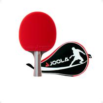 Kit Raquete JOOLA Infinity Balance vemelha e Raqueteira para Raquete Tênis de Mesa Pocket vermelha