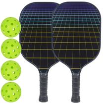 Kit Raquete Pickleball 4 Bolinhas Profissional Leve Premium