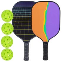 Kit Raquete Pickleball 4 Bolinhas Profissional Leve Premium Kit Raquete Pickleball 4 Bolinhas Profissional Leve Premium