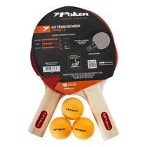 Kit Raquete Ping Pong Poker Effect 2 2 Raquetes 3 Bolas -