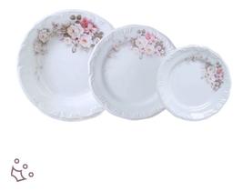 Kit Rasos Fundo Sobremesa Porcelana Schmidt Eterna 8 Pessoas Kit Rasos Fundo Sobremesa Porcelana Schmidt Eterna 8 Pessoas