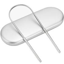 Kit Raspador Limpador De Língua Com Estojo Inox Premium Cobre Oravy