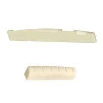 Kit Rastilho e Pestana Nut Plástico Violão Aço Folk Reposição Regulagem Acessórios Violão Luthier