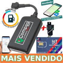 Kit Rastreador E Bloqueador Veicular Gps caldeiraTECH Compaq com Chip