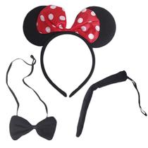 Kit Ratinha Laço com Tiara Gravata e Rabo - Extra Festas