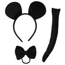 Kit Ratinho C/ Tiara, Rabo e Gravata Borboleta