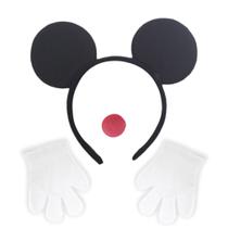 Kit Ratinho com Tiara Luvas e Nariz