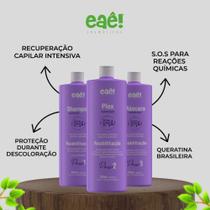 Kit Reabilitação E Cauterização Capilar 3 Passos 1 Litro