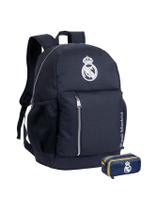 Kit Real Madrid Mochila Costa + Estojo Duplo Premium Oficial