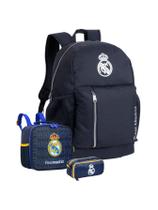 Kit Real Madrid Mochila Costa + Lancheira + Estojo D Premium