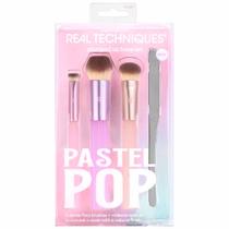 Kit Real Techniques Pastel Pop Plumped Up com 3 Pincéis + Espátula