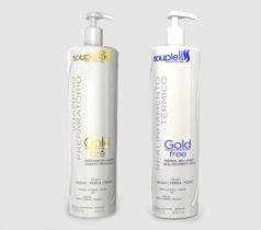 kit Realinhamento Termico Gold Free Soupleliss Sem formol2x1