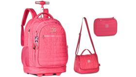 Kit Rebecca Bonbon Mochila De Rodas + Lancheira + Estojo Kit Rebecca Bonbon Mochila De Rodas + Lancheira + Estojo