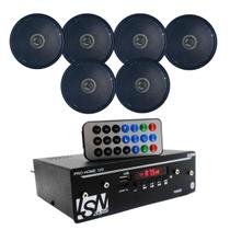 Kit Receiver Pro Home Leson + 6 Arandelas Coaxial Gesso Teto Kit Receiver Pro Home Leson + 6 Arandelas Coaxial Gesso Teto