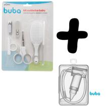 Kit Recem Nascido Cuidados Bebê + Aspirador Nasal Buba Cinza