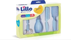 Kit Recém Nascido Higiênico Aspirador Tesoura E Escova Lillo - Azul Kit Recém Nascido Higiênico Aspirador Tesoura E Escova Lillo - Azul