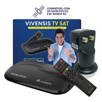 Kit receptor de tv vivensis vx10 sat hd + lnbf duplo