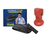 Kit Receptor de Tv Vivensis Vx10 Sat Hd + Lnbf Ku Simples