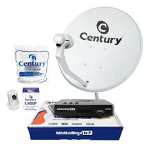 Kit Receptor Digital Century Midiabox Antena Lnbf 5g Ku Cabo