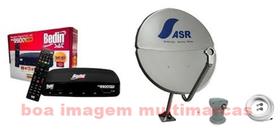 Kit Receptor Digital HD Bedinsat BS9900 com Antena Parabólica ku 60cm Kit Receptor Digital HD Bedinsat BS9900 com Antena Parabólica ku 60cm