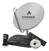 Kit Receptor Digital Vx10 Vivensis Antena Lnbf Ku Cabo