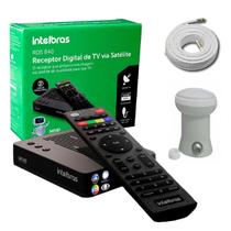 Kit receptor rds 840 intelbras + lnbf simples + cabo coxial rg59