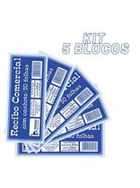 Kit Recibo Comercial 5 Blocos Canhoto Destacável 250 Folhas - Tamoio