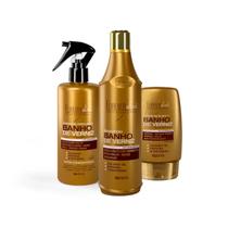Kit Reconstrução Brilho Banho de Verniz Forever Liss 940ml Kit Reconstrução Brilho Banho de Verniz Forever Liss 940ml
