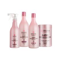 Kit Reconstrução Capilar Queratina 500Ml + Máscara/Shamp.