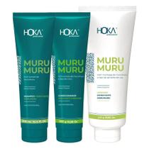 Kit Reconstrução e Nutrição Capilar Shampoo + Condicionador e Máscara Murumuru Hoka Kit Reconstrução e Nutrição Capilar Shampoo + Condicionador e Máscara Murumuru Hoka