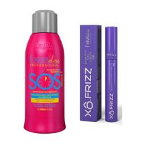 Kit Reconstrução SOS + Xô Frizz Delineador para Cabelos Forever Liss