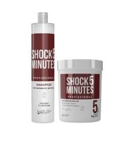 Kit reconstrutor capilar profissional shock 5 semelle hair shampoo 1 lt e balm 1 kg Kit reconstrutor capilar profissional shock 5 semelle hair shampoo 1 lt e balm 1 kg