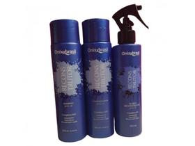 Kit Reconstrutor Cond+Shamp+Fluido Onixx Brasil