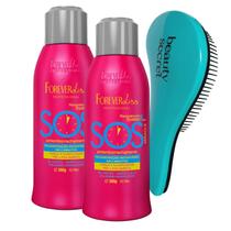 Kit Reconstrutor Forever Liss SOS 300ml 2 Uni + Escova BYS