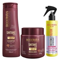 Kit Reconstrutor + Shitake Plus Shampoo e Másc Bio Extratus