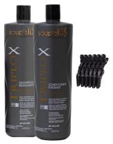 Kit Reconstrutor Souple Liss Triplo X Shampoo e Condicionador 2x1L